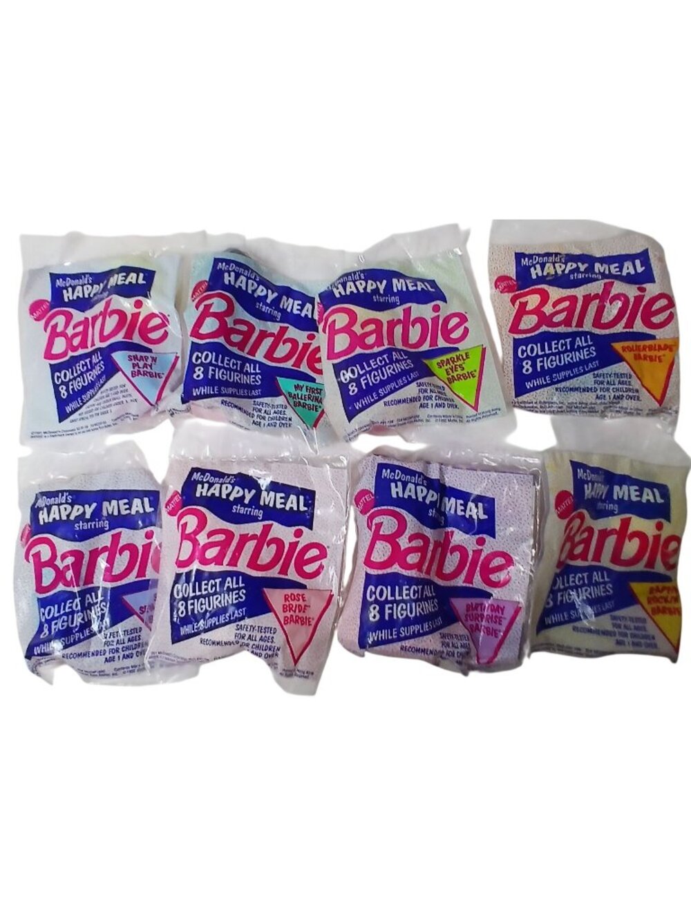 1991 McDonalds Happy Meal Barbie Complete Set of 8 Sealed #D-4